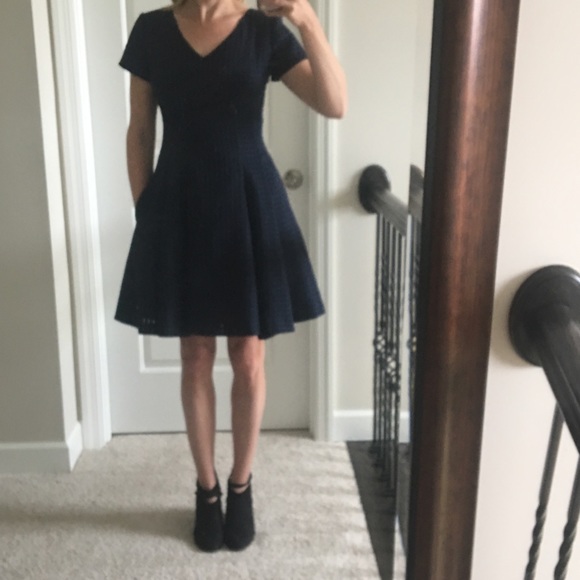 Anthropologie Dresses & Skirts - Anthropologie Maeve black and blue skater dress 4P